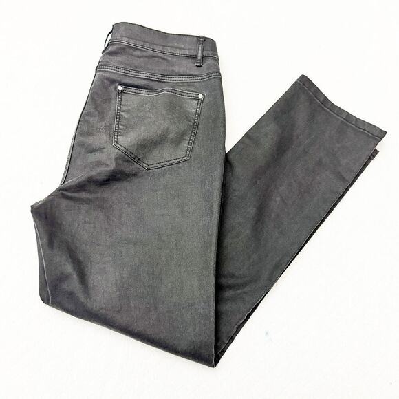 Lafayette 148 Black Charcoal Straight Leg Denim Jeans Size 6 - Picture 8 of 8